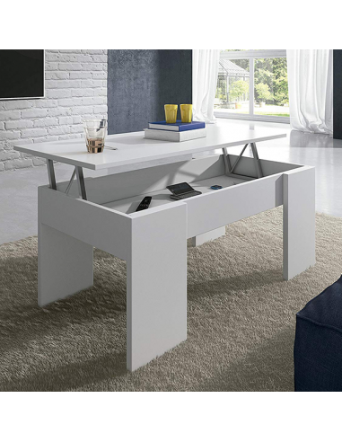 Mesa centro elevable GALA blanco