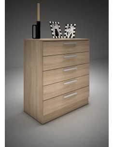 Cómoda 5 cajones ECKO roble 2