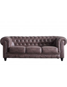 Sofá CHESTERFIELD 3p choco