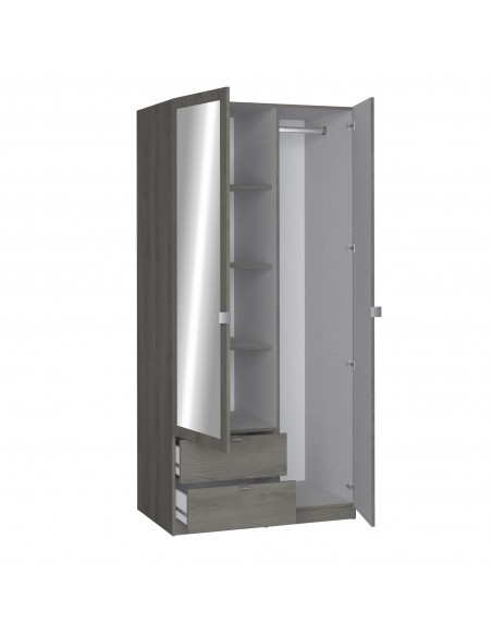 Armario 2 puertas + 2 cajones MELLI oscuro