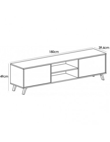 Mueble TV SOTO 180 cm grafito