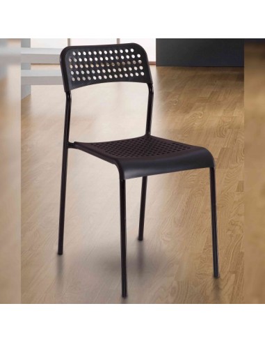 Pack 6 sillas apilables TOP negro