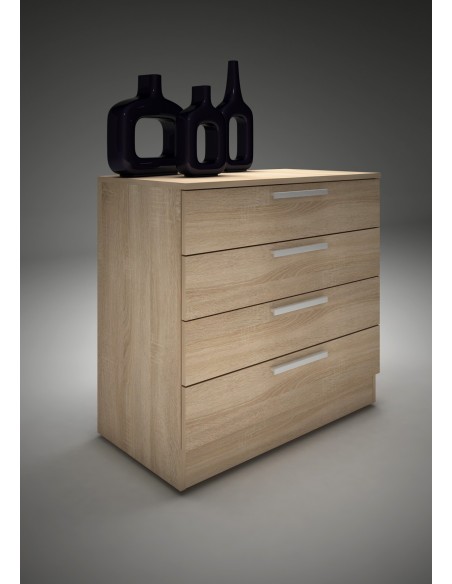 Cómoda 4 cajones ECKO roble