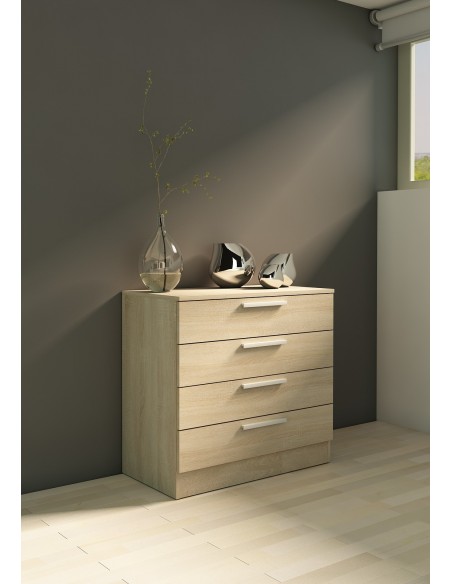 Cómoda 4 cajones ECKO roble