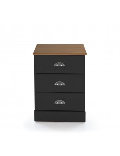 Mesita de noche DUBLIN negro 2