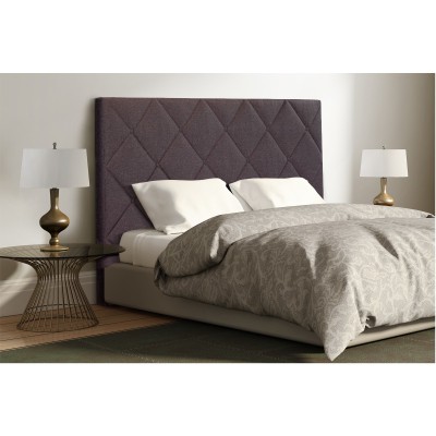 Cabecero ROMBO 110 cm en polipiel chocolate elegante