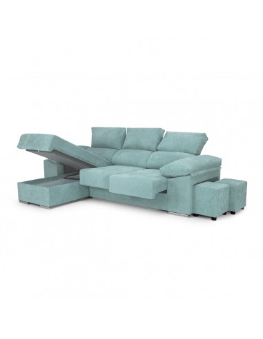 Chaise longue deslizante IRIS turquesa reversible