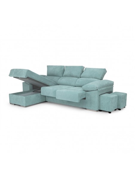 Chaise longue deslizante IRIS turquesa reversible