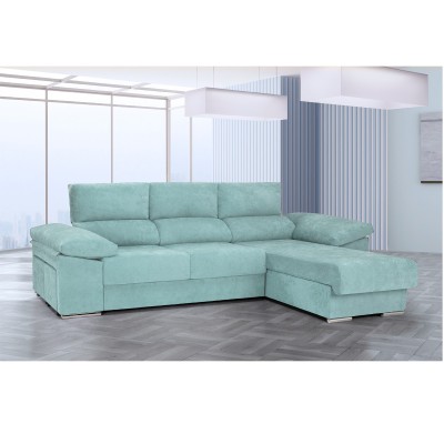 Chaise Longue Deslizante IRIS Turquesa Reversible 260cm