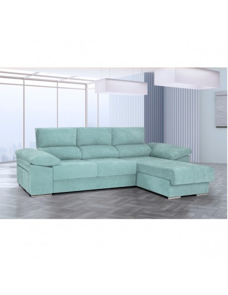 Chaise longue deslizante IRIS turquesa reversible