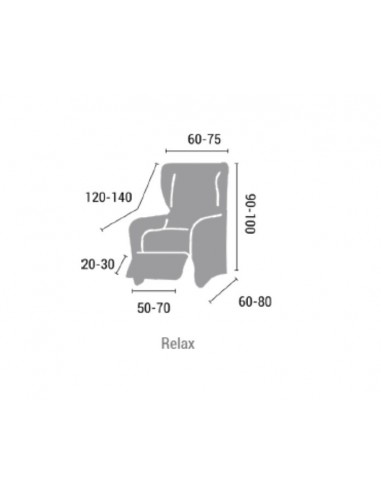 Funda elástica sofá BEGA relax naranja