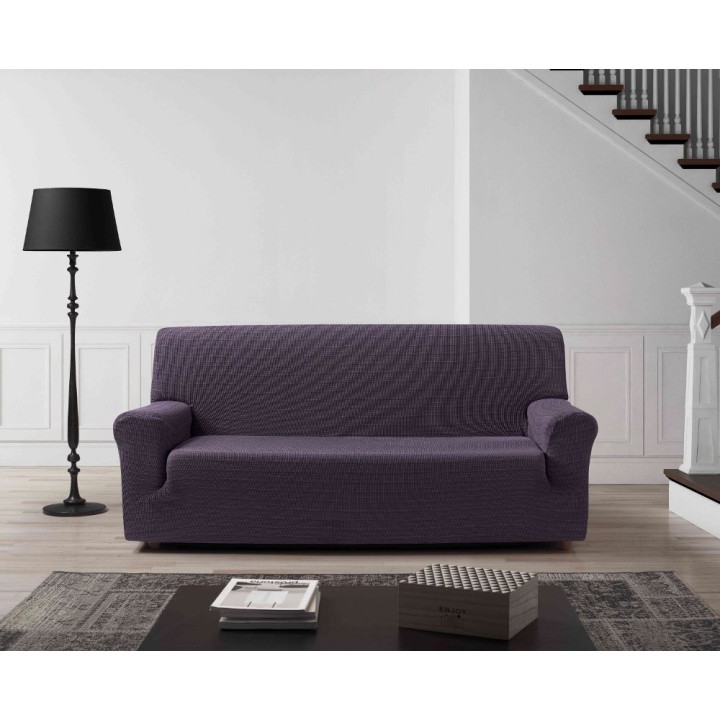 Funda elástica sofá BEGA 3 plazas violeta