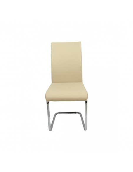 Silla CUBO beige polipiel
