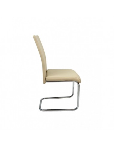 Silla CUBO beige polipiel