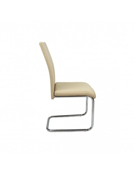 Silla CUBO beige polipiel